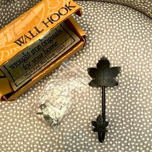Longaberger Wrought iron Maple leaf wall hook.